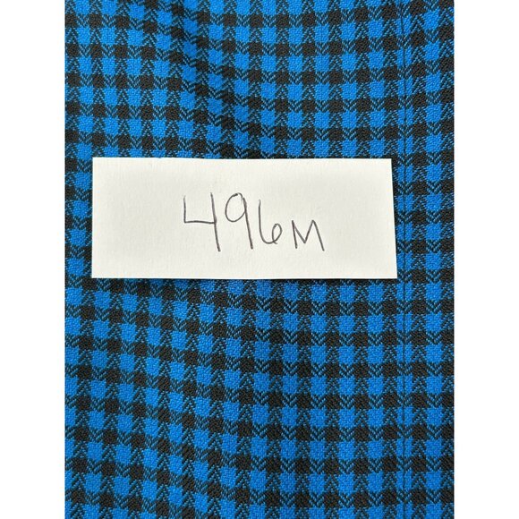 Vintage Cross Country Fashions Blue and Black Checked Button Up Swing Coat SZ 14 - Picture 10 of 10